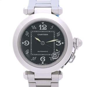 CARTIER Pasha C Black Men's/Women's W31043M7 Old Calendar Wristwatch Boys' St...
